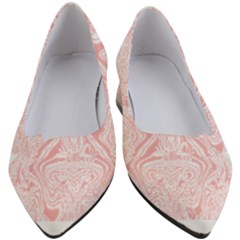 A Pink And White Abstract Design On A White Background Women s Block Heels 