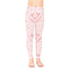 A Pink And White Abstract Design On A White Background Kids  Classic Winter Leggings