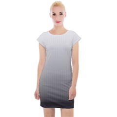 A Black And White Photo Of A Wall Cap Sleeve Bodycon Dress