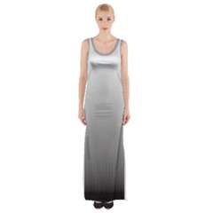 A Black And White Photo Of A Wall Thigh Split Maxi Dress