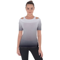 A Black And White Photo Of A Wall Shoulder Cut Out Short Sleeve Top