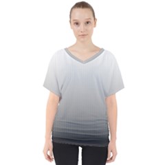 A Black And White Photo Of A Wall V-neck Dolman Drape Top