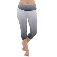 A Black And White Photo Of A Wall Lightweight Velour Capri Yoga Leggings