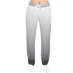 A Black And White Photo Of A Wall Women Velvet Drawstring Pants