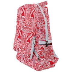 A Red And White Image Of A Pattern On A White Background Travelers  Backpack