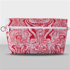 A Red And White Image Of A Pattern On A White Background Handbag Organizer