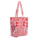 A Red And White Image Of A Pattern On A White Background Everyday Shoulder Bag with Pouch Bag View1