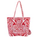 A Red And White Image Of A Pattern On A White Background Everyday Shoulder Bag with Pouch Bag View2