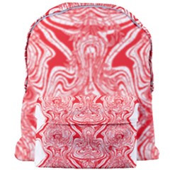 A Red And White Image Of A Pattern On A White Background Giant Full Print Backpack