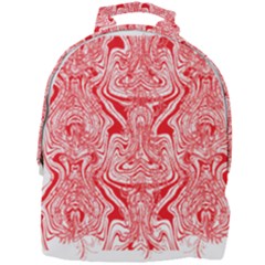 A Red And White Image Of A Pattern On A White Background Mini Full Print Backpack