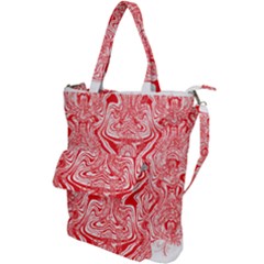 A Red And White Image Of A Pattern On A White Background Shoulder Tote Bag