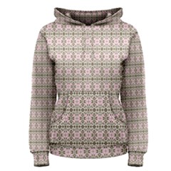 A Pink And Brown Pattern On A White Background Women s Pullover Hoodie