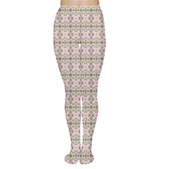 A Pink And Brown Pattern On A White Background Tights