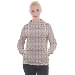 A Pink And Brown Pattern On A White Background Women s Hooded Pullover