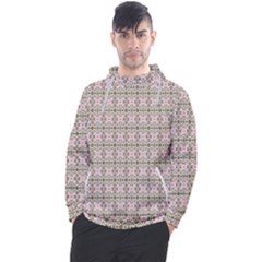 A Pink And Brown Pattern On A White Background Men s Pullover Hoodie