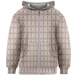 A Pink And Brown Pattern On A White Background Kids  Zipper Hoodie Without Drawstring