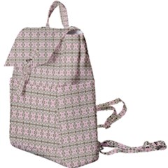 A Pink And Brown Pattern On A White Background Buckle Everyday Backpack