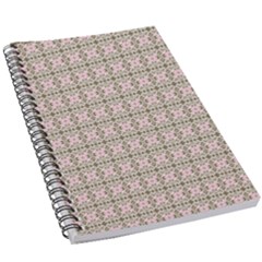 A Pink And Brown Pattern On A White Background 5 5  X 8 5  Notebook