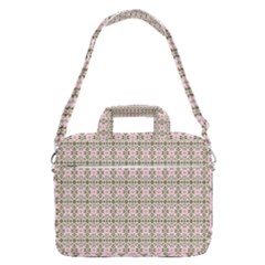 A Pink And Brown Pattern On A White Background Macbook Pro 15  Shoulder Laptop Bag