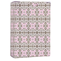 A Pink And Brown Pattern On A White Background Playing Cards Single Design (rectangle) With Custom Box