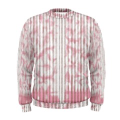 A Pink And White Striped Background Men s Sweatshirt