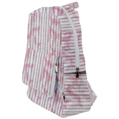 A Pink And White Striped Background Travelers  Backpack