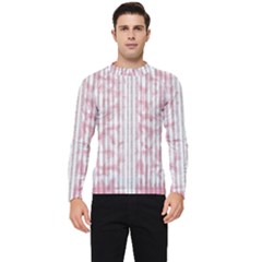 A Pink And White Striped Background Men s Long Sleeve Rash Guard