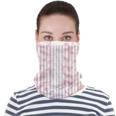 A Pink And White Striped Background Face Seamless Bandana (adult)