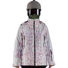 A Pink And White Striped Background Men s Zip Ski And Snowboard Waterproof Breathable Jacket