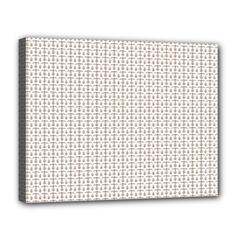 A White Background With A Brown Pattern On It Canvas 14  X 11  (stretched)