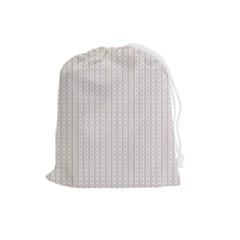 A White Background With A Brown Pattern On It Drawstring Pouch (large)