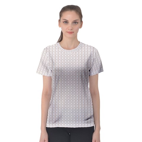 A White Background With A Brown Pattern On It Women s Sport Mesh T-shirt by catchydesignhill