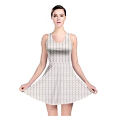 A White Background With A Brown Pattern On It Reversible Skater Dress