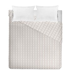 A White Background With A Brown Pattern On It Duvet Cover Double Side (full/ Double Size)