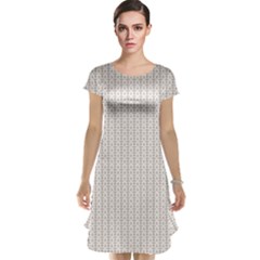 A White Background With A Brown Pattern On It Cap Sleeve Nightdress