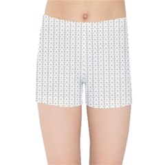 A White Background With A Brown Pattern On It Kids  Sports Shorts