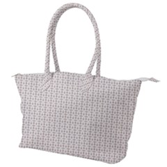 A White Background With A Brown Pattern On It Canvas Shoulder Bag