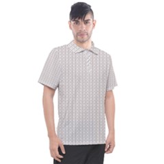 A White Background With A Brown Pattern On It Men s Polo T-shirt