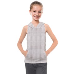 A White Background With A Brown Pattern On It Kids  Sleeveless Hoodie