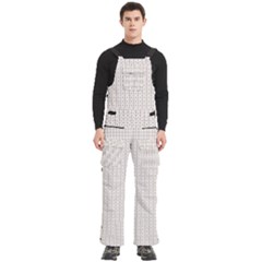 A White Background With A Brown Pattern On It Men s Side Zip Front Pouch Ski And Snowboard Bib Pants	