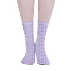 A White Background With A Brown Pattern On It Smooth Crew Length Tube Socks