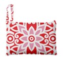 A Red And White Pattern With A Flower On It Foldable Grocery Recycle Bag View4