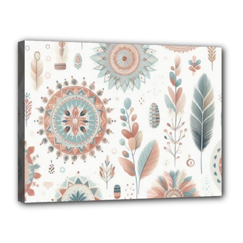 Pastel-boho-pattern Canvas 16  X 12  (stretched)