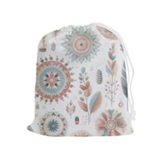 Pastel-boho-pattern Drawstring Pouch (xl)