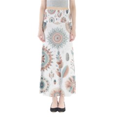 Pastel-boho-pattern Full Length Maxi Skirt