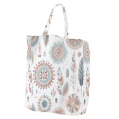 Pastel-boho-pattern Giant Grocery Tote