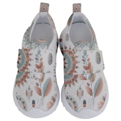 Pastel-boho-pattern Kids  Velcro No Lace Shoes