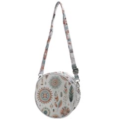 Pastel-boho-pattern Crossbody Circle Bag