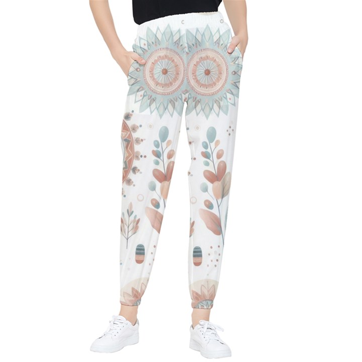 Pastel-boho-pattern Women s Tapered Pants