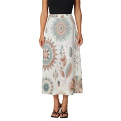 Pastel-boho-pattern Classic Midi Chiffon Skirt